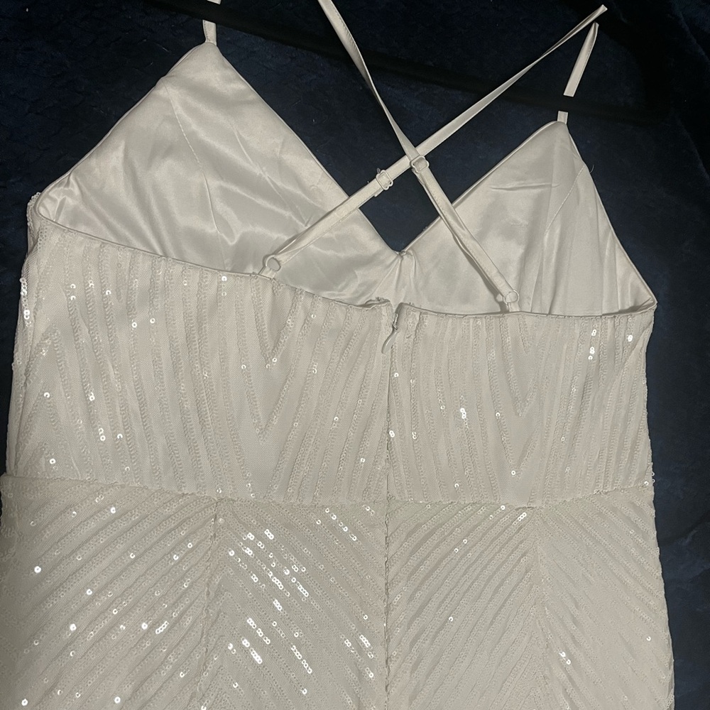White sequin mermaid dress XXL - Picture 3 of 8